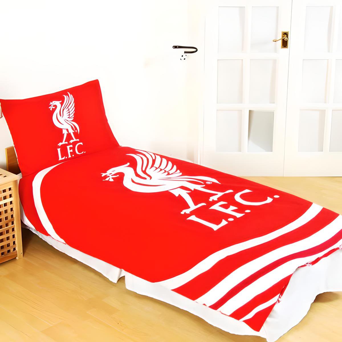 Liverpool FC Official Crest Single Bed Set – “You’ll Never Walk Alone” Edition ❤️⚽