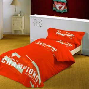 Liverpool FC "Champions of Europe" Single Bed Set – Official LFC Bedding ❤️🏆