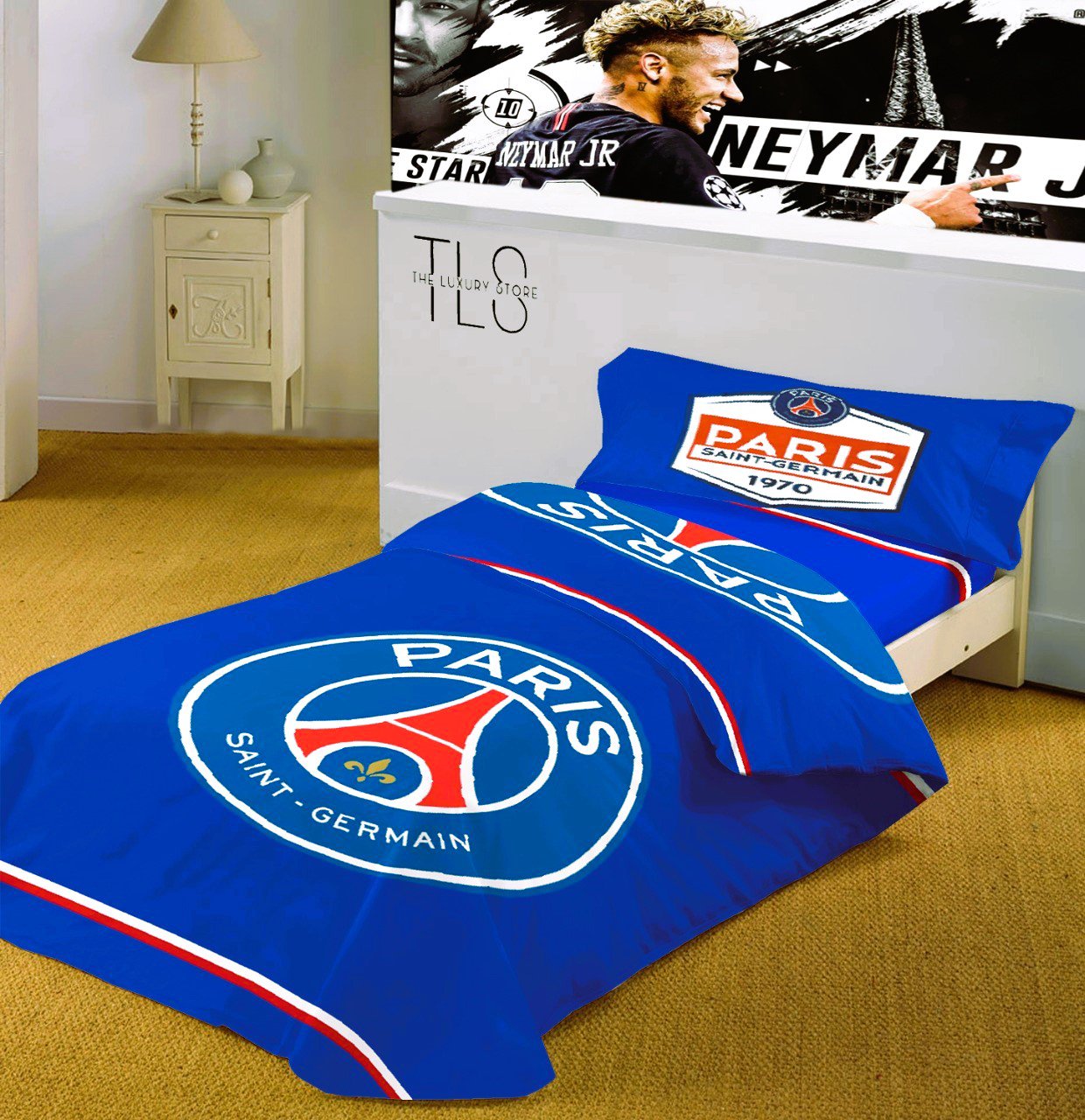 Paris Saint-Germain (PSG) Single Bed Set – Bold Crest Edition