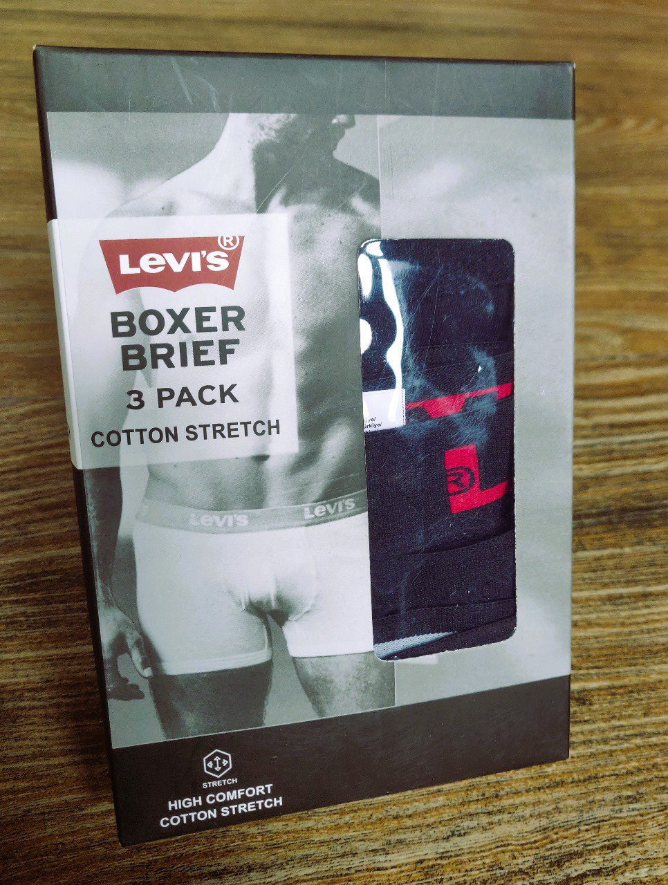 Levi’s Men’s Boxer Briefs – 3-Pack High Comfort Cotton Stretch