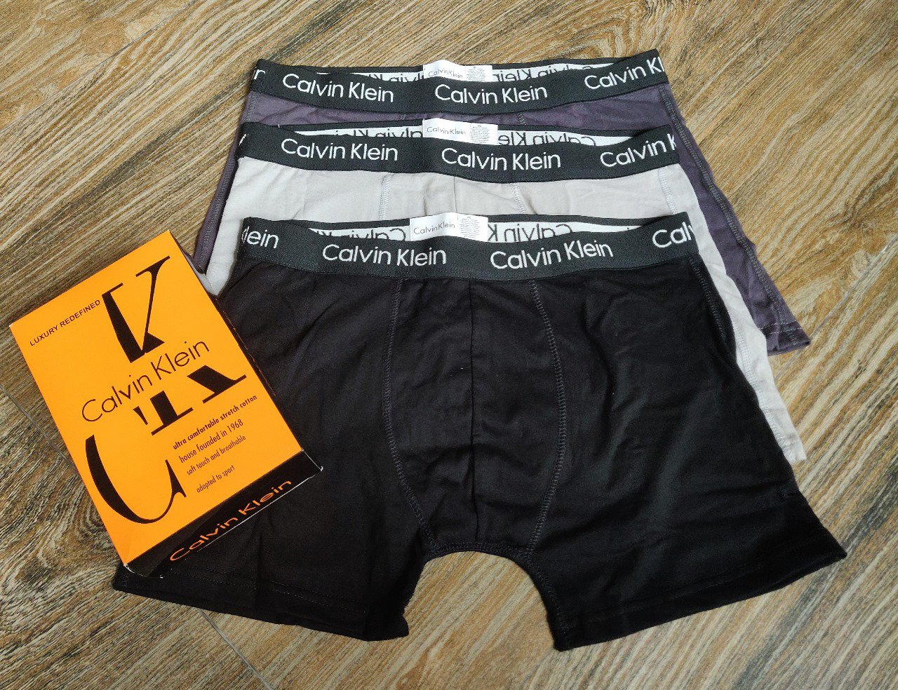 Calvin Klein Men’s Boxer Trunks – 3-Pack Ultra Soft Stretch Cotton