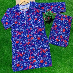 Royal Blue Floral Khaddar Suit 🌺❄️