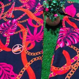 Luxury Chain & Leaf Print Khaddar Suit – Premium Winter Edition 🌺