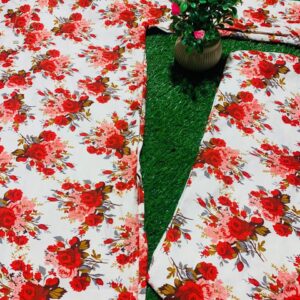 White Floral Khaddar Suit – Elegant Winter Collection 🌸