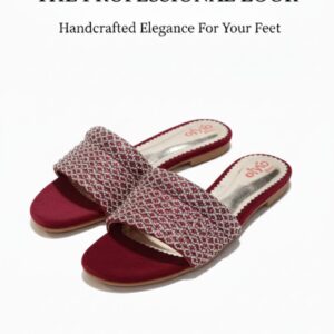 Handcrafted Maroon Slip-Ons – Elegant Everyday Comfort 💫